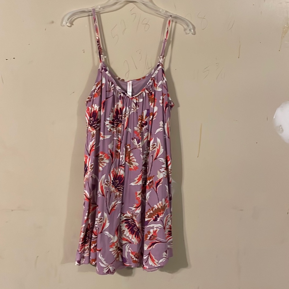 Purple floral dress
